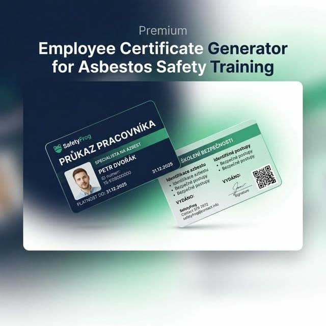 Průkazka zaměstnance: Školení azbest