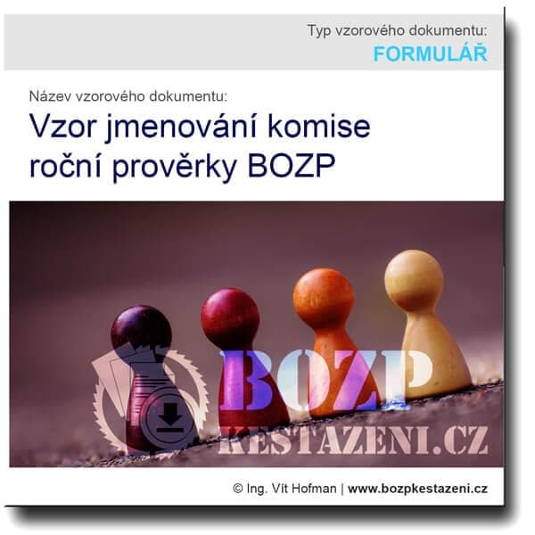 Vzor jmenování komise roční prověrky BOZP