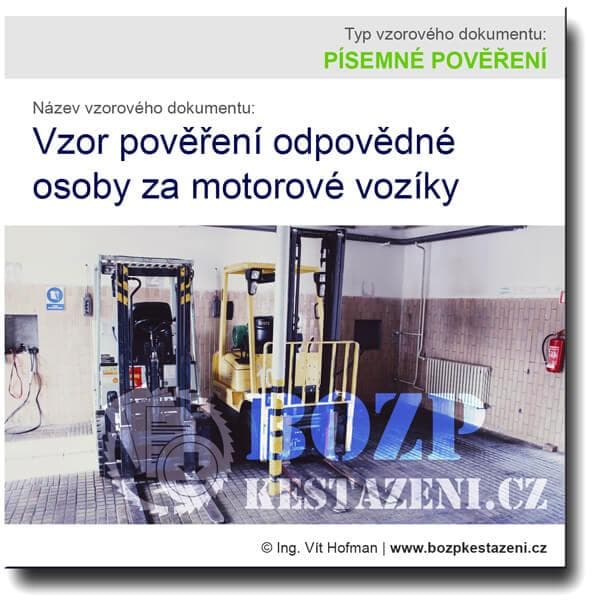 Vzor pověření odpovědné osoby za motorové vozíky